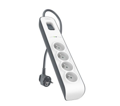 Belkin Parafoudre 4 Prises - Cordon 2m (BSV400CA2M) - Achat / Vente Parasurtenseurs - Multiprises sur grosbill.com - 0