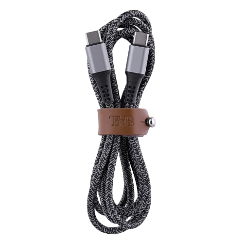 Câble USB-C vers USB-C - 1,5m nylon RPET - Noir - Connectique PC - 3