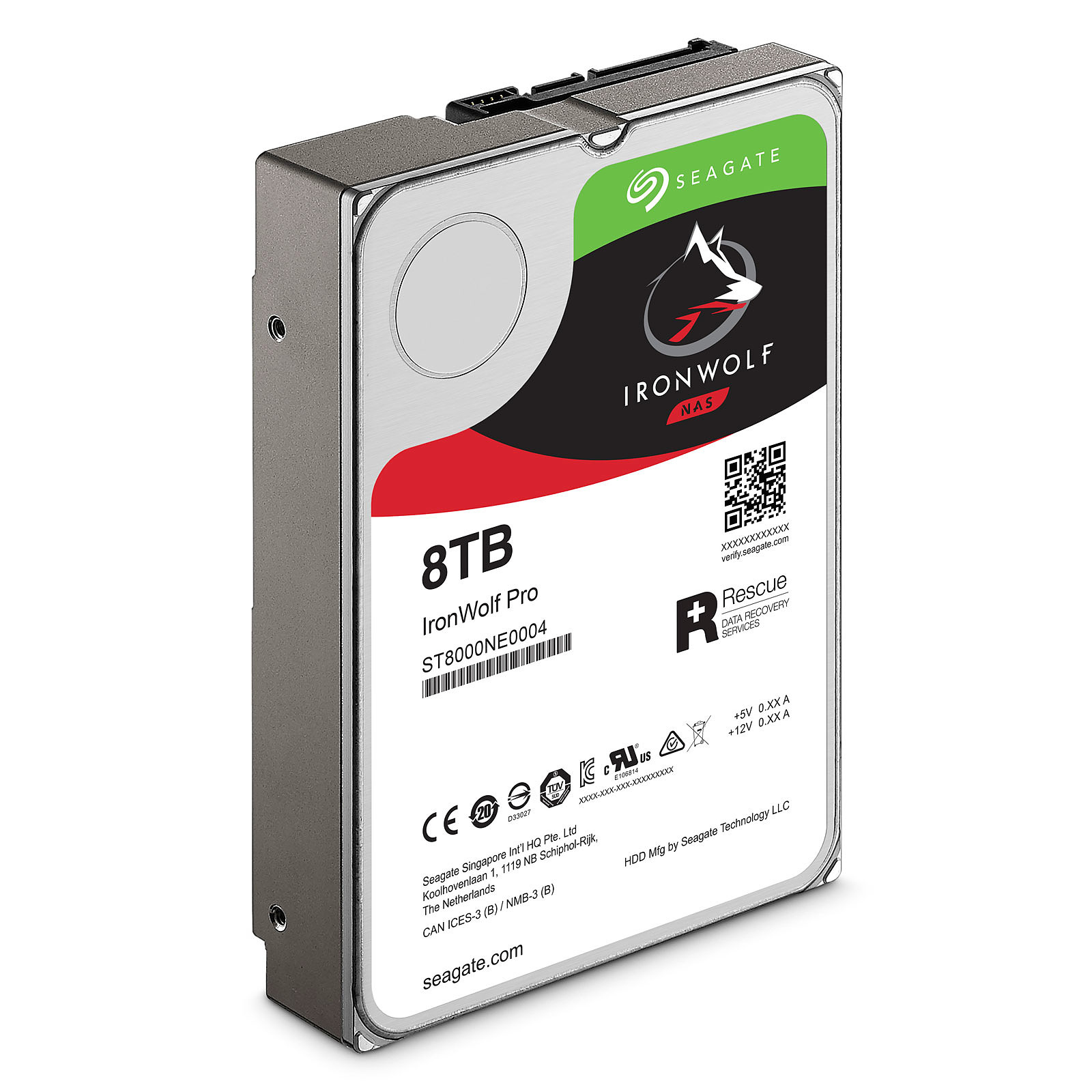 Seagate 8To SATA III 256Mo IronWolf PRO ST8000NE0004 - Disque dur 3.5" interne - 3