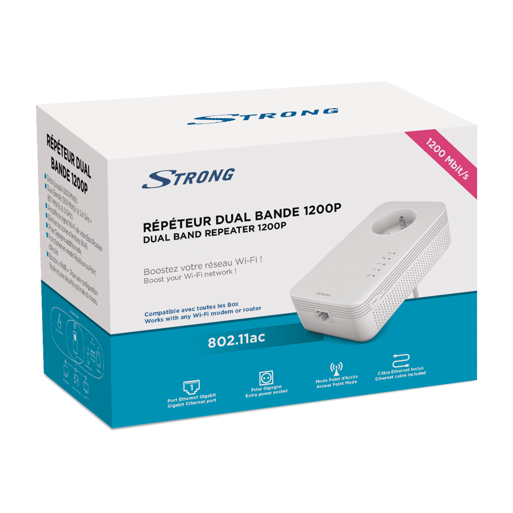 Strong REPEATER1200PFR - Wifi 1200AC   - grosbill.com - 2
