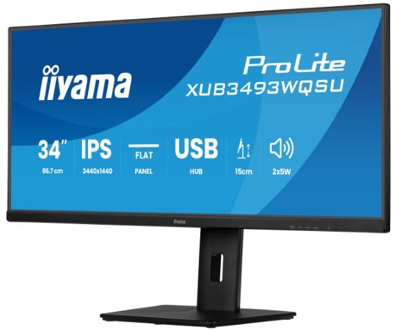 Iiyama 34 pouces  XUB3493WQSU-B6 - Ecran PC Iiyama - grosbill.com - 3