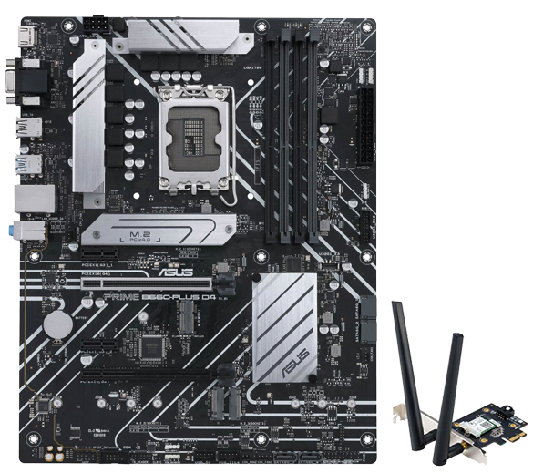CM B660-PLUS D4 SI OEM + Carte WiFi PCE-AX3000  - grosbill.com - 0
