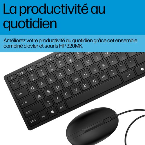HP WIRED 320 MOUSE KEYBOARD - - Achat / Vente sur grosbill.com - 1