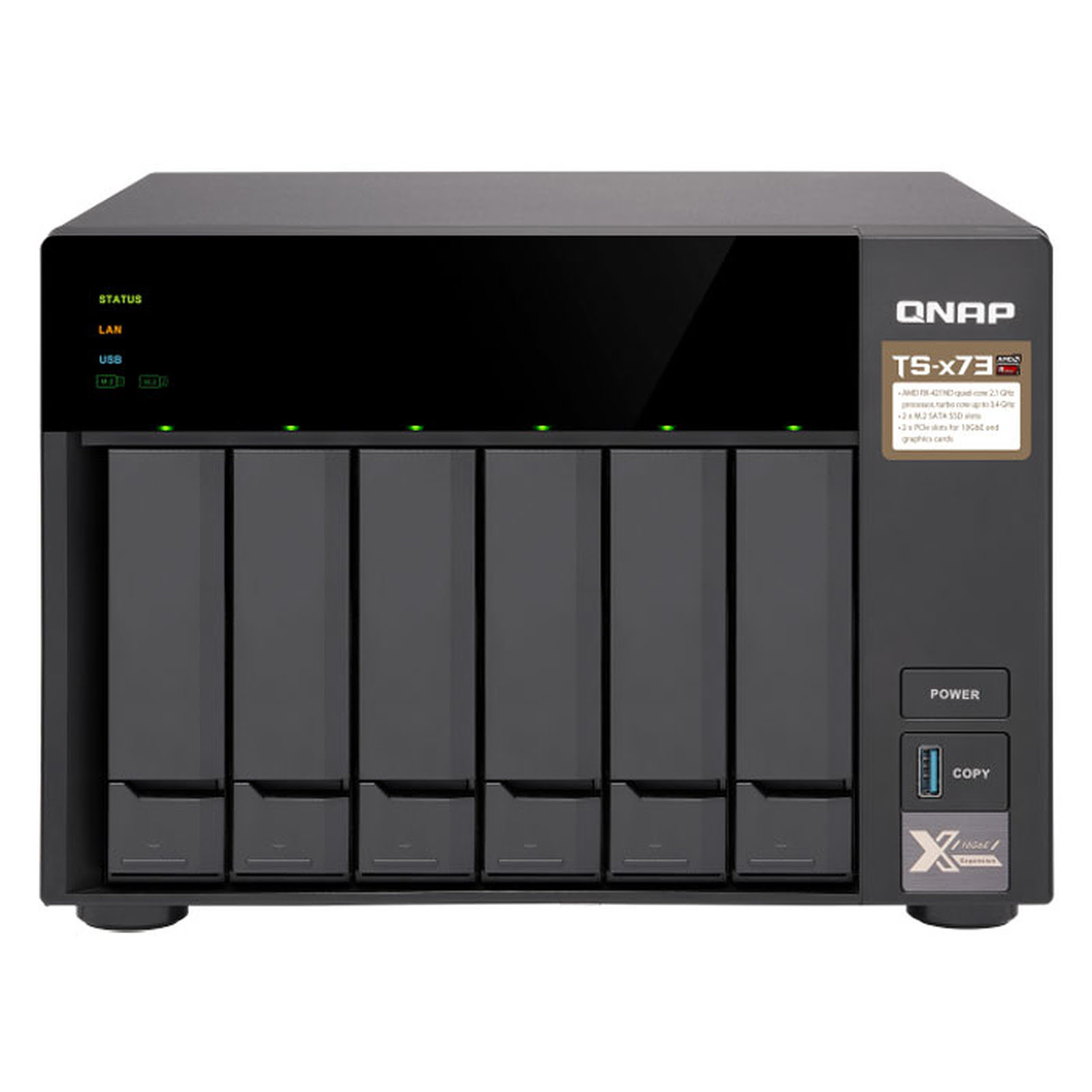 Qnap TS-673-8G - 6 HDD - Serveur NAS Qnap - grosbill.com - 0
