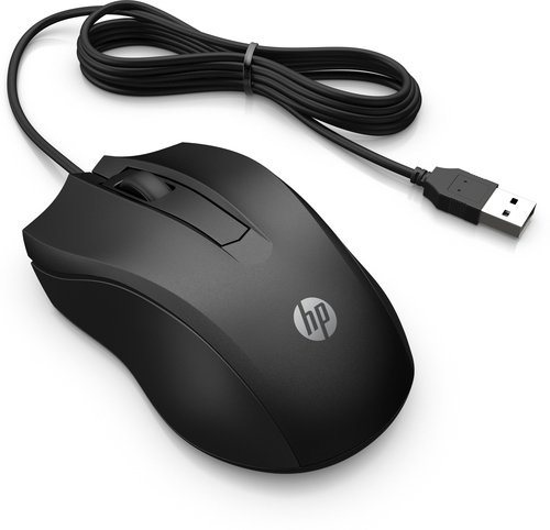 HP 105 BLACK WIRED MOUSE - Achat / Vente sur grosbill.com - 1