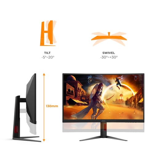AOC 27 pouces  CQ27G4Z2 - Ecran PC AOC - grosbill.com - 2