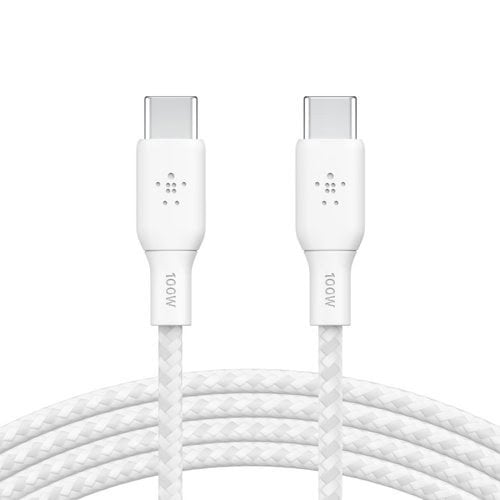 Câble USB-C vers USB-C - 2m - 100W - Blanc# - Connectique PC - 2