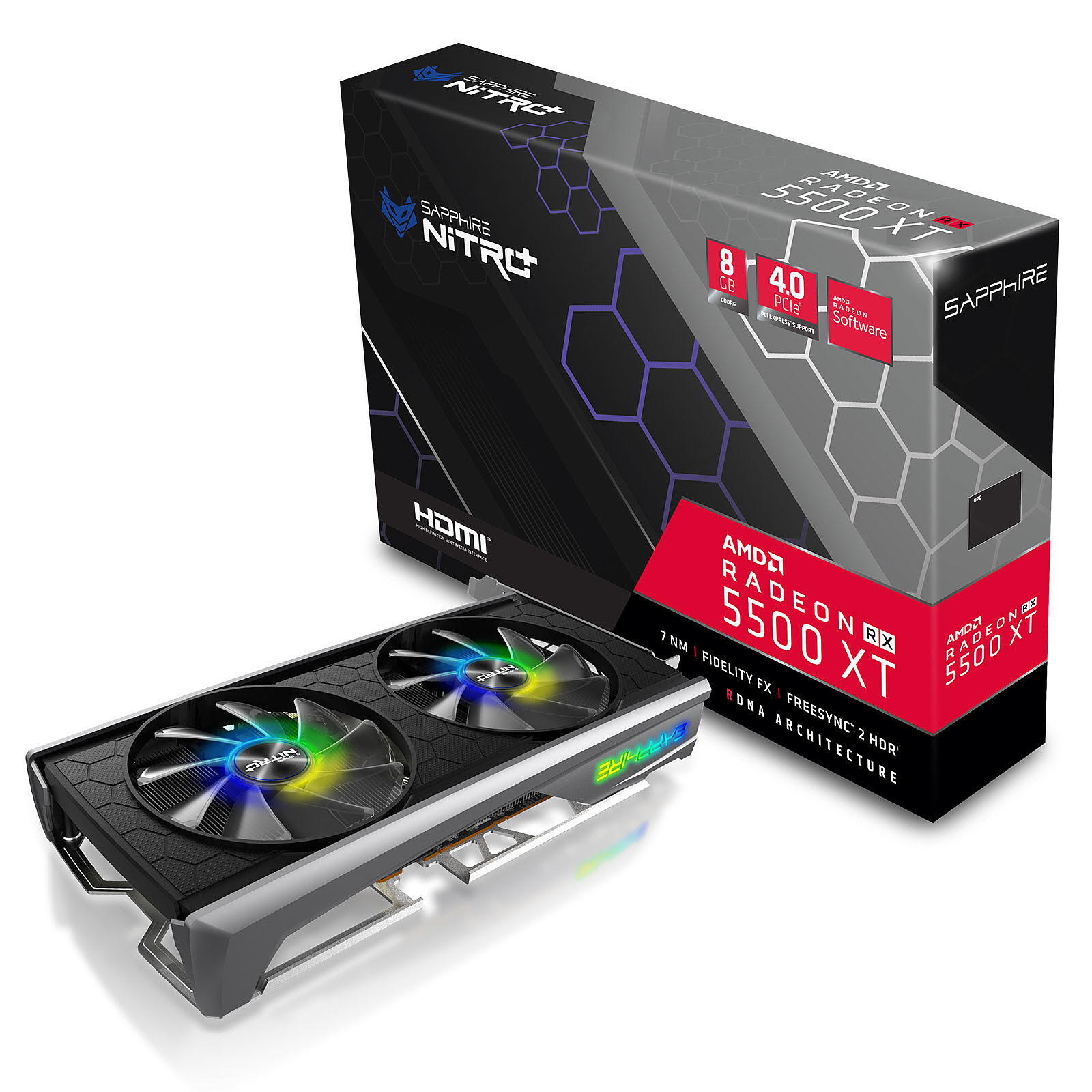 Sapphire Nitro+ RX 5500 XT 8G  - Carte graphique Sapphire - 0