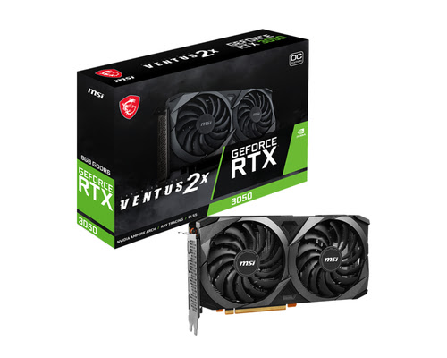 image produit MSI RTX 3050 VENTUS 2X 8G OCV1 - RTX3050/8G/HDMI/DP Grosbill