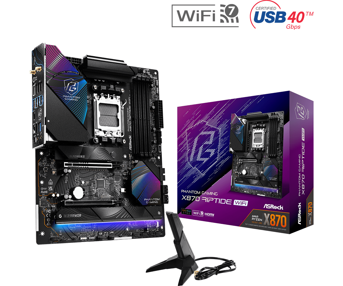ASRock X870 RIPTIDE WIFI ATX  - Carte mère ASRock - grosbill.com - 0