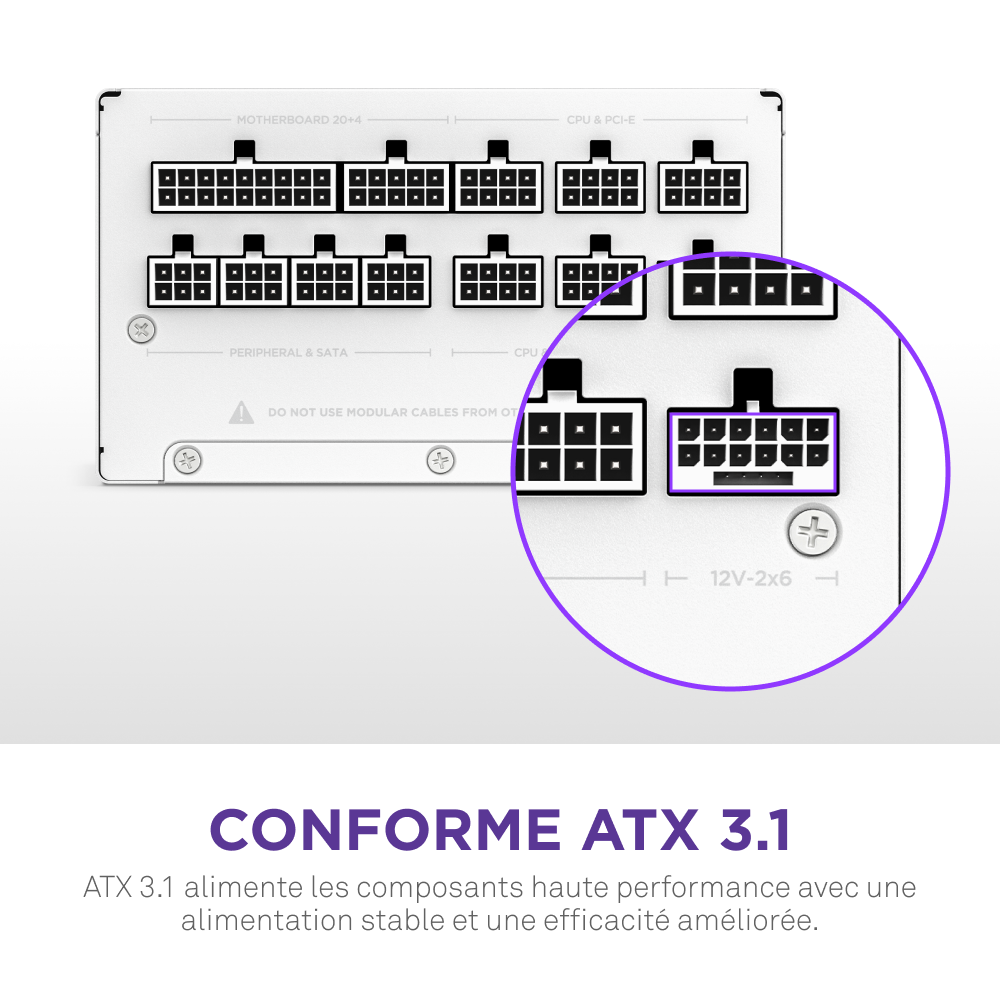 NZXT 80+ Gold (1000W) - Alimentation NZXT - grosbill.com - 8