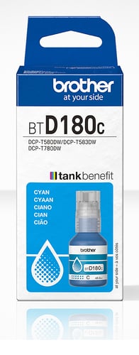 Cartouche d'encre BTD180C - Cyan pour imprimante Jet d'encre Brother - 1