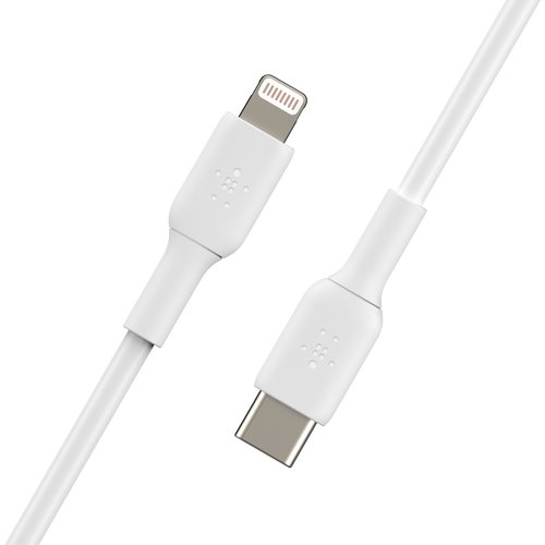 BELKIN LIGHTNING TO USB-C CABLE 2M WHITE - Achat / Vente sur grosbill.com - 2
