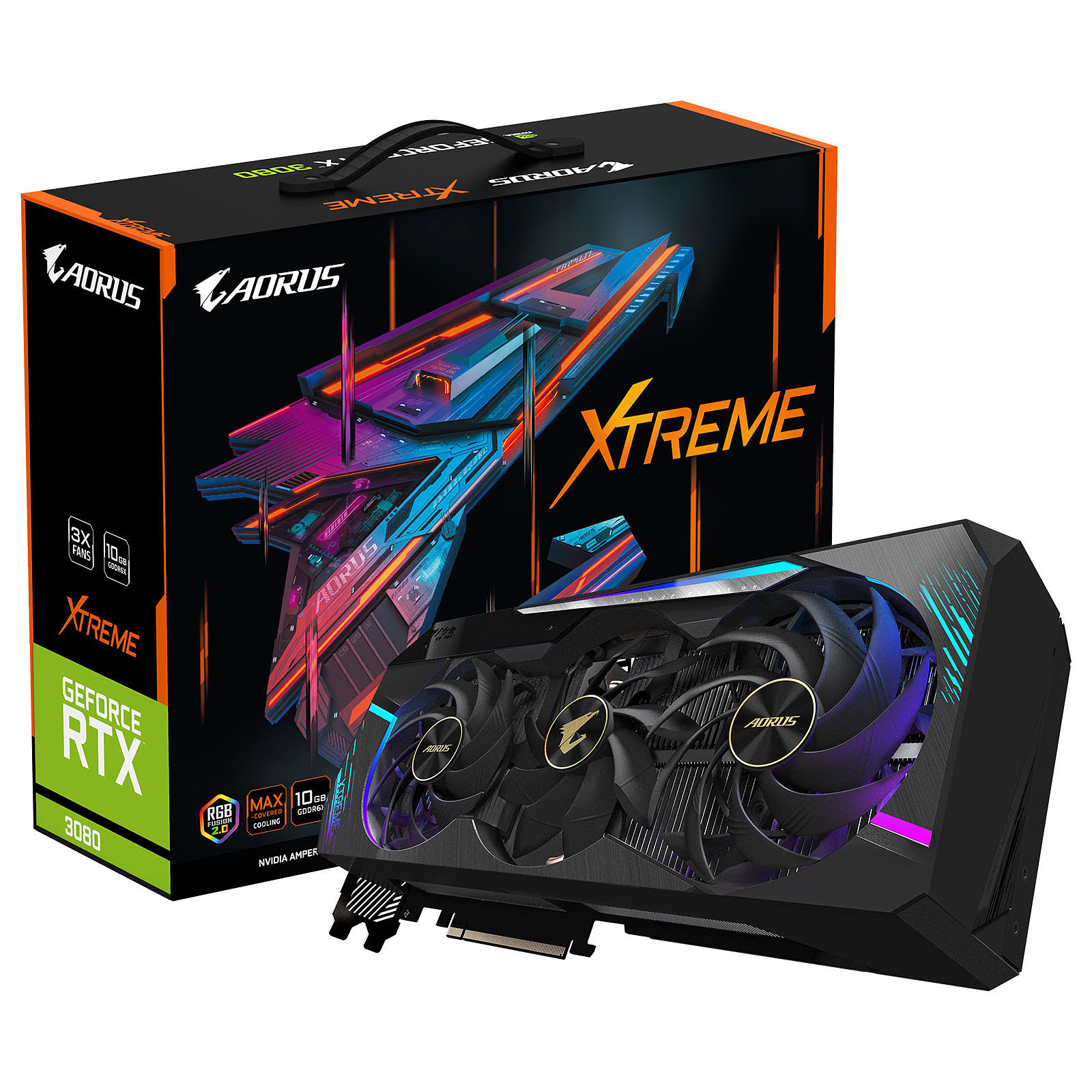 Gigabyte AORUS RTX 3080 XTREME 10G LHR - Carte graphique Gigabyte - 0