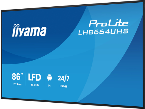 Iiyama 86 pouces  LH8664UHS-B3AG - Ecran PC Iiyama - grosbill.com - 4