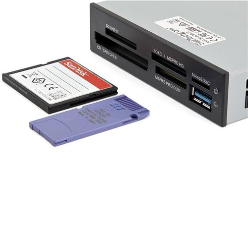 CSL - Lecteur Interne de Cartes memoires Cardreader 3,5 Pouces Tout-en-Un  USB 3.0 SuperSpeed 