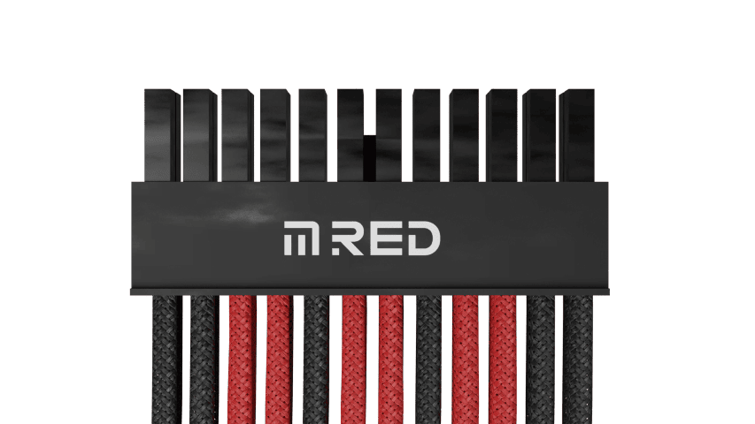 M.RED Kit ext. 7 Câbles tressés Ultimate - Noir Rouge (KEX-01BR) - Achat / Vente Accessoire alimentation sur grosbill.com - 1