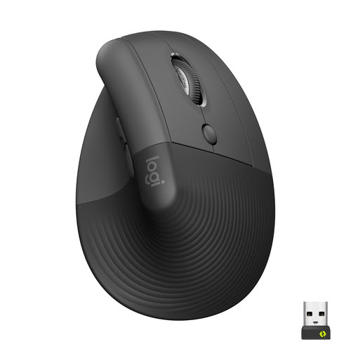 image produit Logitech Lift Ergonomique Silencieuse - Graphite/Sans Fil Grosbill