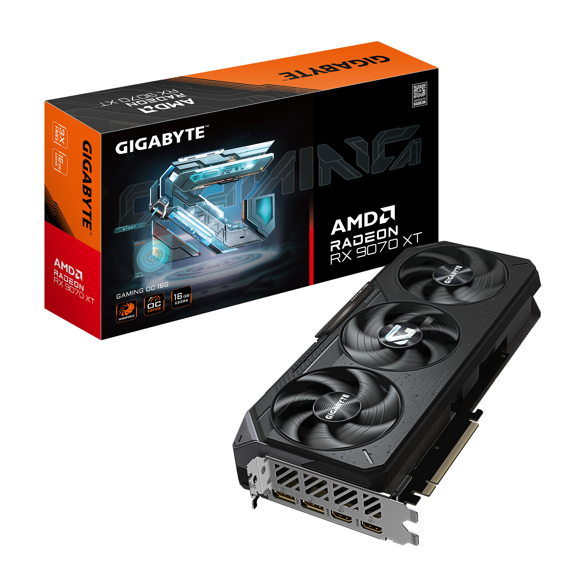 Gigabyte Radeon RX 9070 XT GAMING OC 16G V1 - Carte graphique - 0