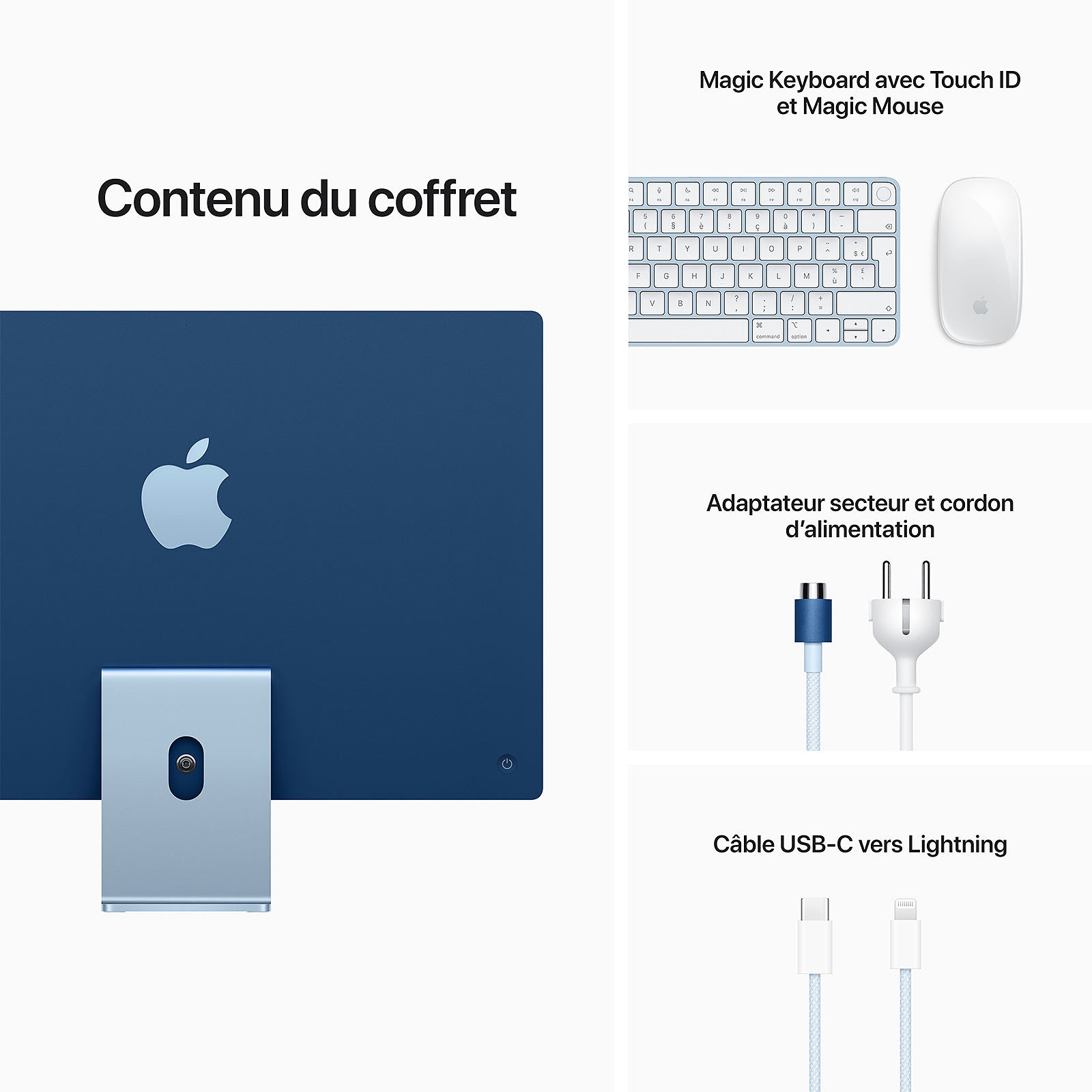 Apple iMac Bleu MGPK3FN/A - All-In-One PC/MAC Apple - grosbill.com - 1