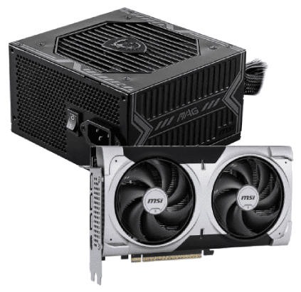 Kit Upgrade PC MSI RTX 5060 Ti 8G VENTUS 2X OC PLUS + MAG A650BN Noir Grosbill