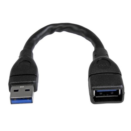 6in Black USB 3.0 Extension Cable A to A - Achat / Vente sur grosbill.com - 0