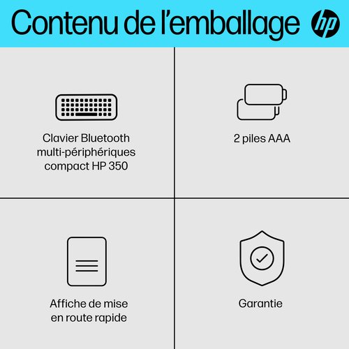 HP 350 BLK Compact Multi-Device KBD - Achat / Vente sur grosbill.com - 12