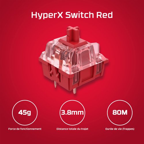 HyperX Alloy PBT HX Red Keyboard FR - Achat / Vente sur grosbill.com - 2