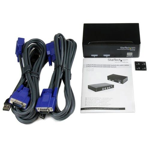 2 Port USB KVM Switch Kit with Cables - Achat / Vente sur grosbill.com - 3