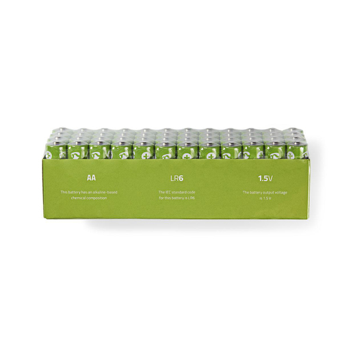 Alcalines AA - 1.5 V DC - Paquet de 48 - Pile Nedis - grosbill.com - 1
