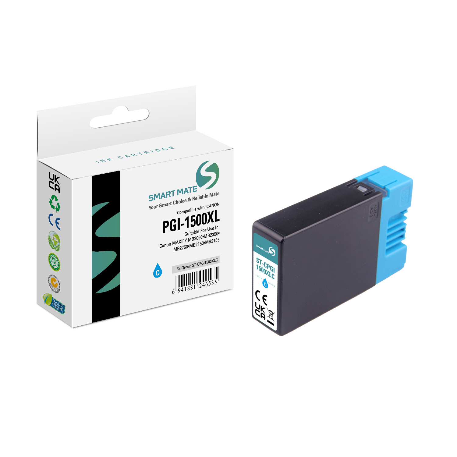 Compatible Canon Cartouche PGI-1500XLC Cyan