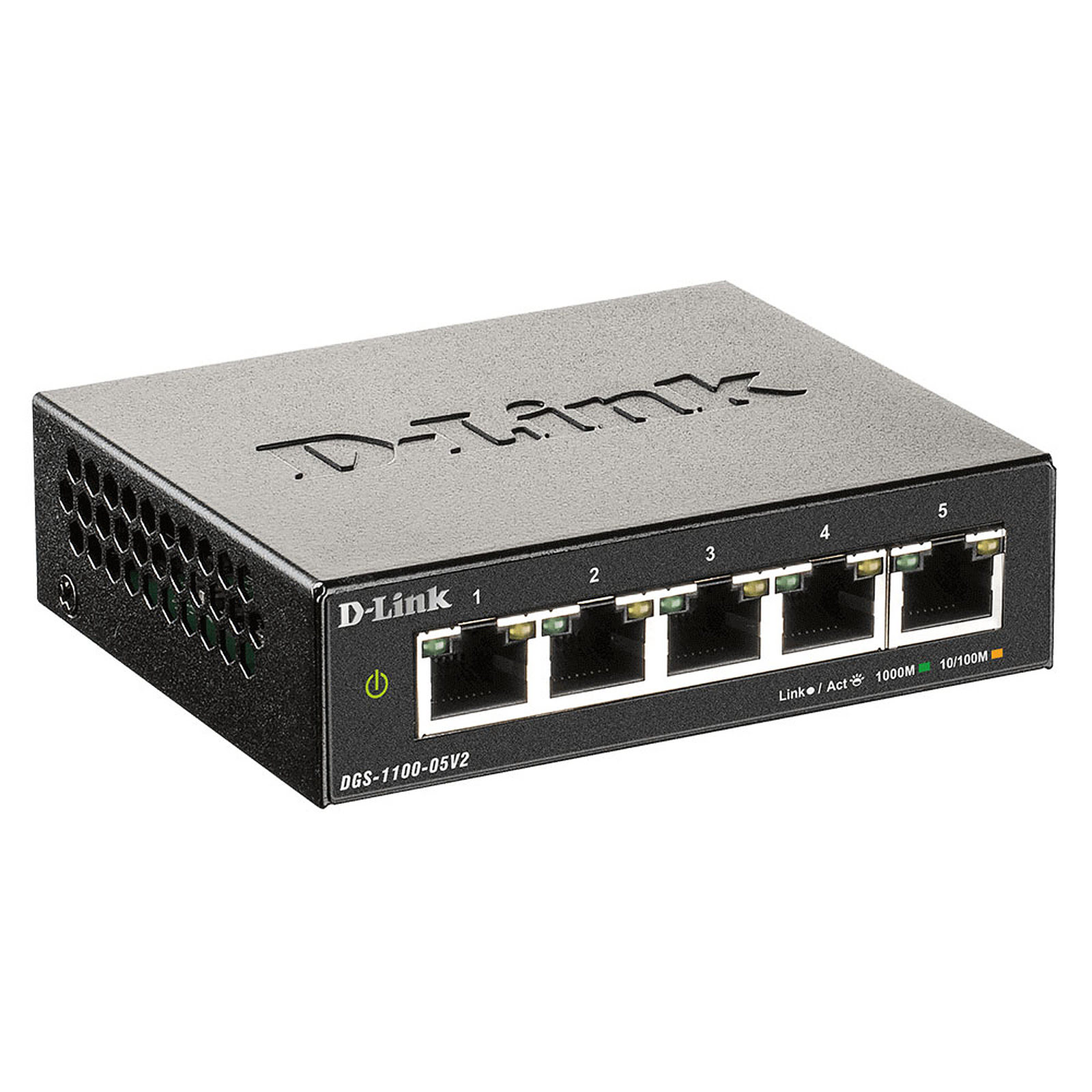 Switch D-Link 5 ports 10/100/1000 - DGS-1100-05V2 - grosbill.com - 2