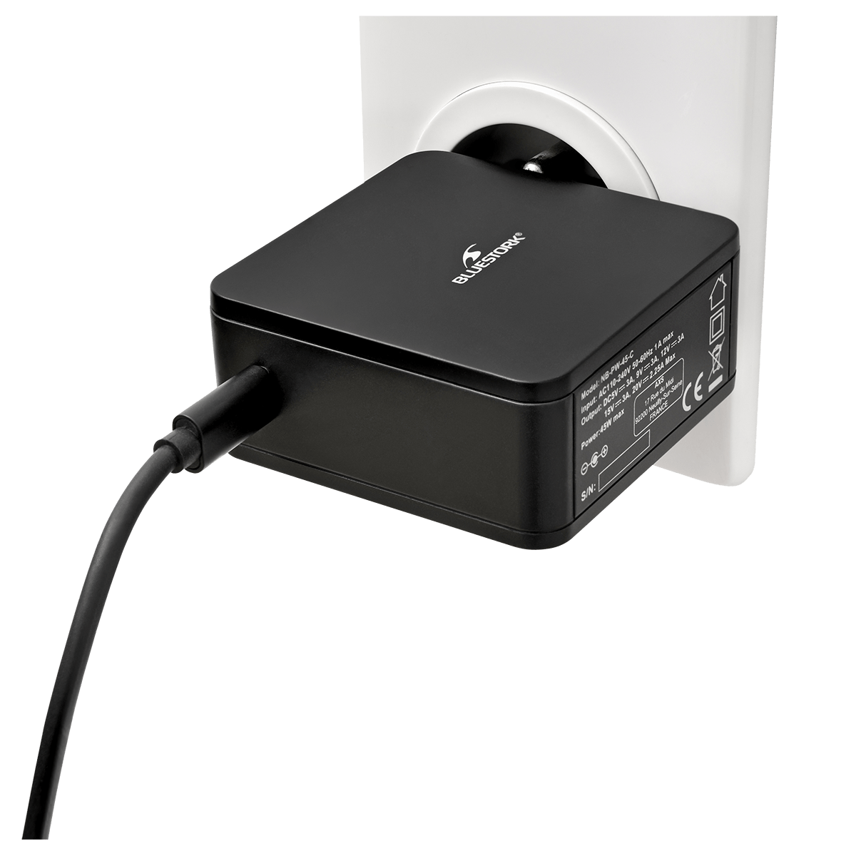 Adaptateur Secteur Monobloc 45W USB-C - Bluestork - 2