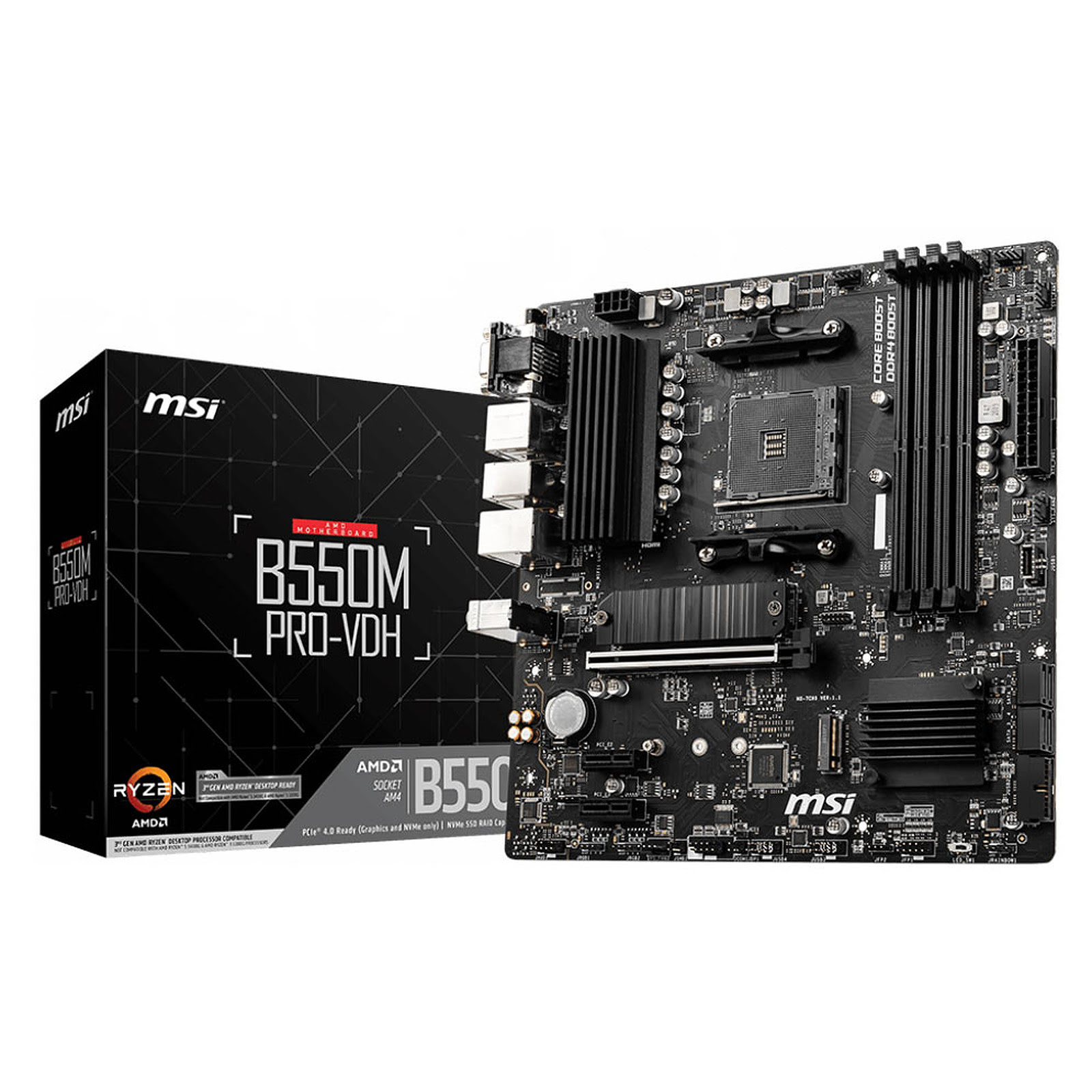 MSI B550M PRO-VDH Micro-ATX  - Carte mère MSI - grosbill.com - 0