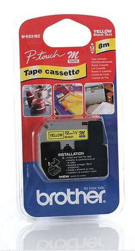 Brother BLISTER DE 1 RUBAN NOIR/JAUNE - Achat / Vente Consommable imprimante sur grosbill.com - 0