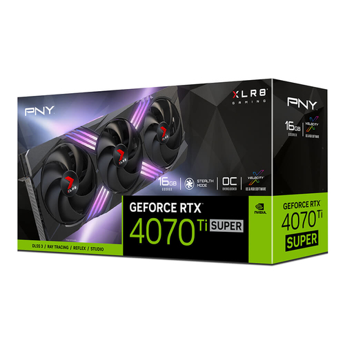 image produit PNY GeForce RTX 4070 Ti SUPER 16GB XLR8 Gaming VERTO EPIC-X RGB Grosbill