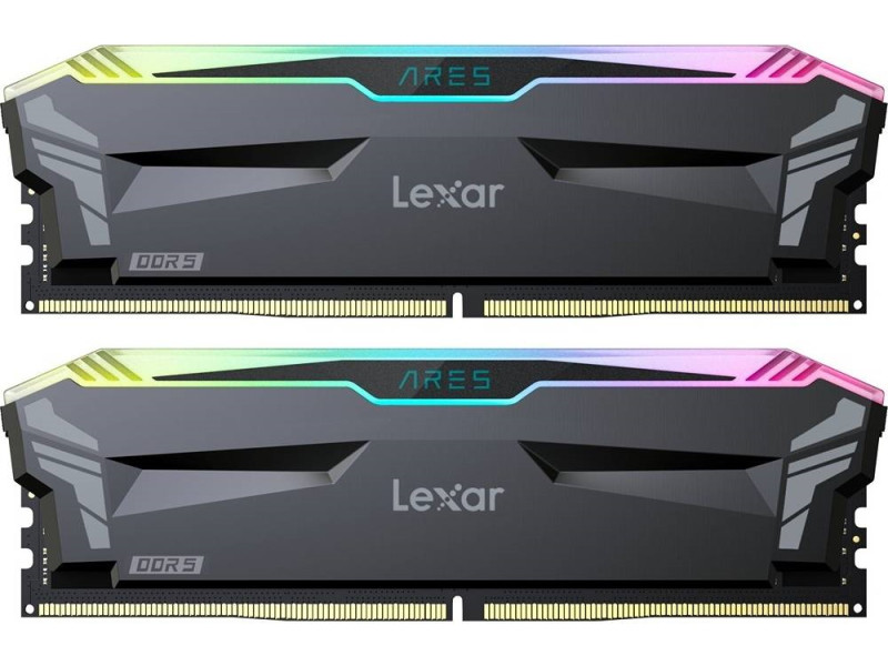 image produit Lexar ARES RGB Black 32Go (2x16Go) DDR5 6400 Grosbill