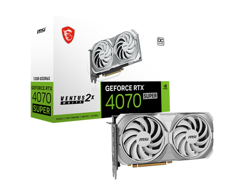 image produit MSI GeForce RTX 4070 SUPER 12G VENTUS 2X WHITE OC Grosbill