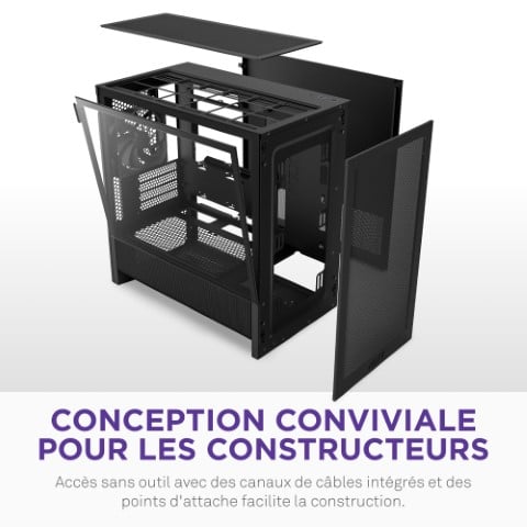 NZXT H3 Flow Noir Noir - Boîtier PC NZXT - grosbill.com - 4