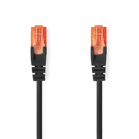 Câble RJ45 Cat6 U/UTP - 2m - Noir - Connectique réseau - 2