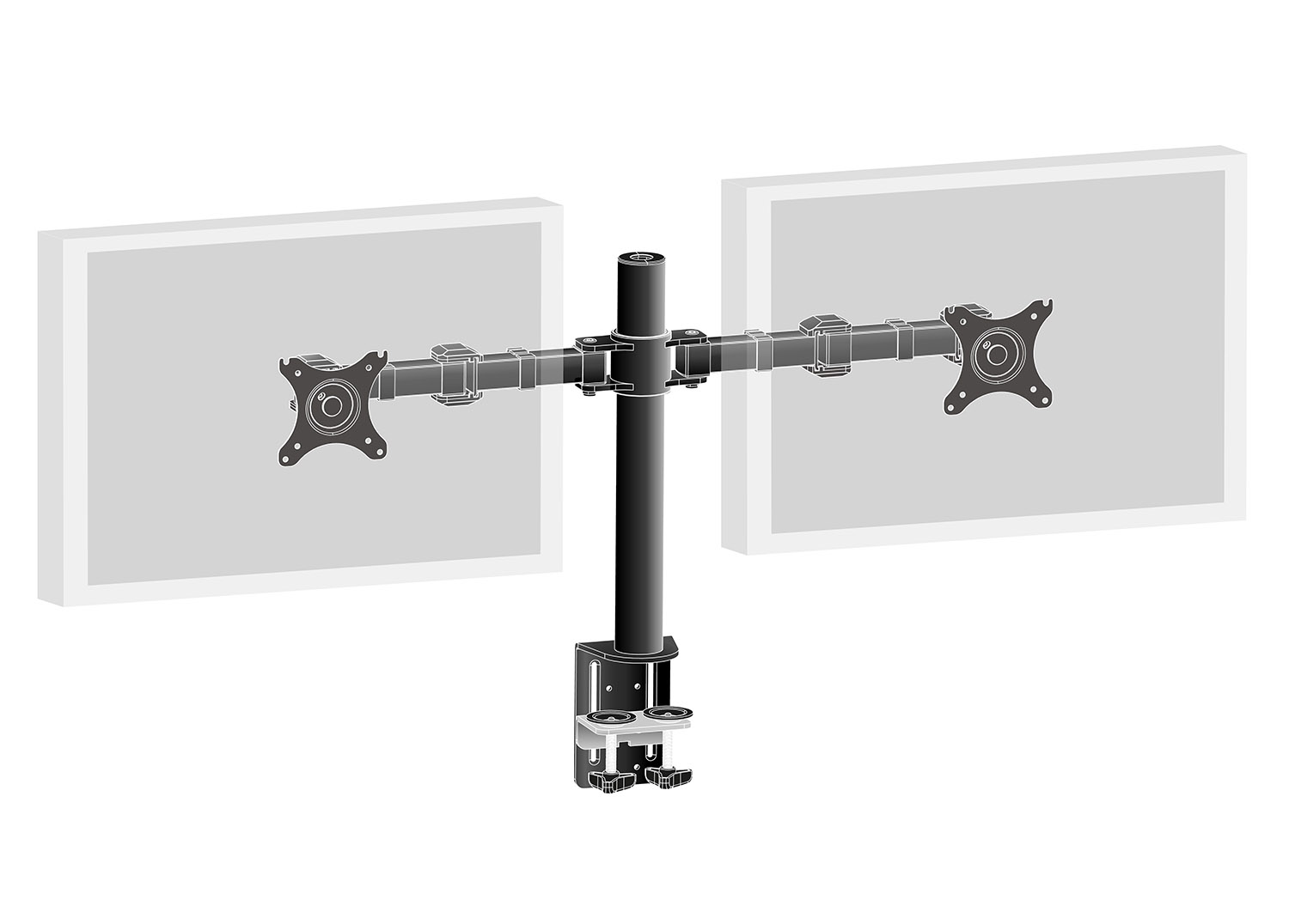 Support de bureau flexible VESA 75x75 ou 100x100  - Accessoire écran - 2