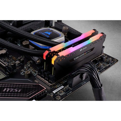 Corsair Vengeance RGB Pro schwarz, DDR4-2933, CL16 - 16 GB Dual-Kit - Achat / Vente sur grosbill.com - 3
