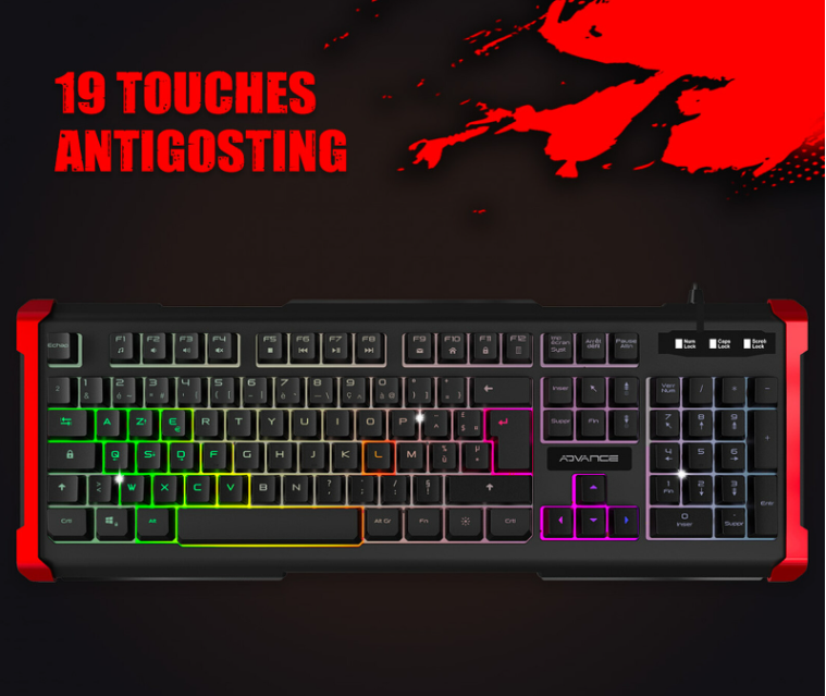 Advance GTA 240 RGB - Clavier PC Advance - grosbill.com - 1