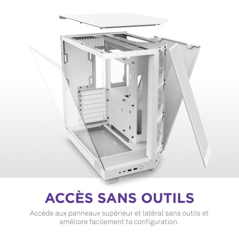 NZXT H6 Flow RGB Blanc Blanc - Boîtier PC NZXT - grosbill.com - 14
