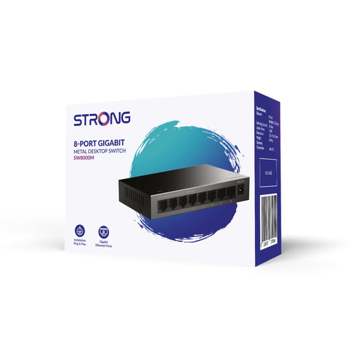 Switch Strong 8 ports 10/100/1000 Metal - SW8000M - grosbill.com - 5