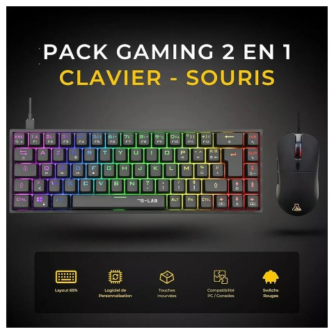 The G-LAB Combo Titanium - Pack Clavier/Souris - grosbill.com - 1