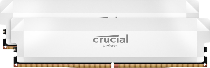 Crucial Pro Overclocking 64Go (2x32Go) DDR5 6400MHz CL40 Blanc - Mémoire PC Crucial sur grosbill.com - 0