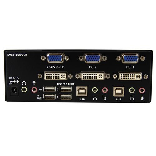 2 Port DVI VGA Dual Monitor KVM Switch - Achat / Vente sur grosbill.com - 2