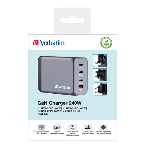 GNC-240 GaN Charger 4 Port 240W USB A/C - Achat / Vente sur grosbill.com - 6