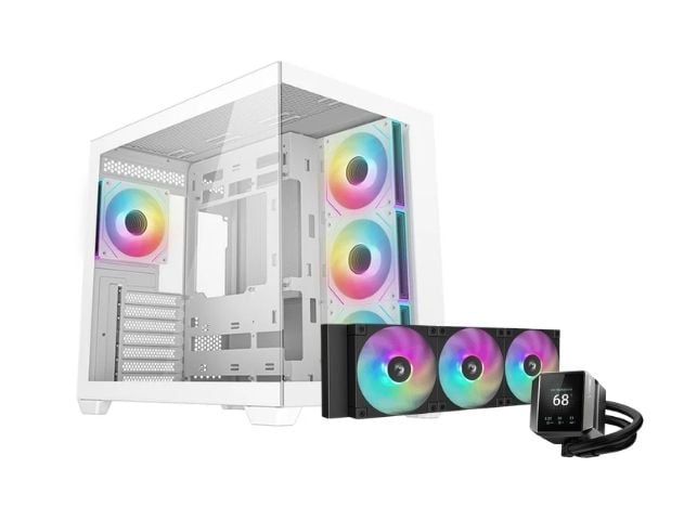 Deepcool  CG530U 4F Blanc + Mystique 360 ARGB  - Boîtier PC - 0